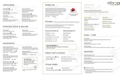 Stake Chophouse & Bar Menu and Prices .